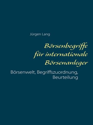 cover image of Börsenbegriffe für internationale Börsenanleger